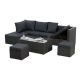 Sudzendf 7-Pieces Patio Furniture, Outdoor Furniture, Seasonal PE Wicker Furniture, with Gray Cushions 2024-5-15-2