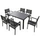Tenleaf 7-Piece Gray Seats 6 Metal Outdoor Dining Set FCBF13-36