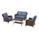 Hampton Bay Newshire 4-Piece Wicker Patio Conversation Set with Lake Cushions GC-51621-SRP-SET