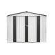 Sudzendf White 8 ft. W x 6 ft. D Metal Shed with 2 Lockable Doors (48 sq. ft.) KIKIO204372