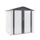 ITOPFOX 6 ft. W x 4 ft. D Outdoor Gray White Metal Storage Shed with Rainproof Hinge Door (24 sq. ft.) HDSA17-2OT205
