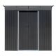Misopily 8 ft. W x 6 ft. D Metal Garden Sheds for Outdoor Storage with Double Door in Black (48 sq. ft.) H2PH012OT126