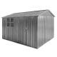 Unbranded 10 ft. W x 8 ft. D Metal Garden Sheds for Outdoor Storage with Double Door and Window in Gray (80 sq. ft.) PH01228B003