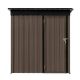 Unbranded 5 ft. W x 4 ft. D Metal Garden Shed for Outdoor Storage with Single Lockable Door in Black and Brown (20 sq. ft.) PH01228B005