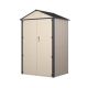 Misopily 3 ft. W x 4 ft. D Outdoor Antique Yellow Metal Tiny House Utility Storage Shed for Garden, Backyard & Lawn (12 sq. ft.) SA17-228B048