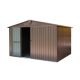 Unbranded 10 ft. W x 8 ft. D Metal Shed in Brown with Lockable Double Door and Vents (80 sq. ft.) 1100185940