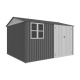 unique choice 8 ft. W x 10 ft. D Metal Outdoor Storage Shed for Outdoor, Lockable Door Gray 80 sq. ft. HDGS-810W