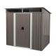 Huluwat 6 ft. W x 5 ft. D Metal Shed with Lockable Double Door and Transparent board, Gray (30 sq. ft.) S-57425