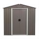 Clihome 6 ft. x 5 ft. Outdoor Gray Metal Shed Storage with Metal Floor Base (30 sq. ft.) CL-WC5418GY