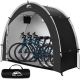 Angel Sar 6.88 ft. W x 2.6 ft. D Outdoor Portable Plastic Bike Storage Shed Tent Coverage 18 sq. ft. for Toys Tools, Black KQQG1110