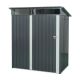 Huluwat Gray 5 ft. W x 3 ft. D Metal Shed with Transparent Plate and Vent, Single Door (15 sq. ft.) S-109079