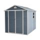 JimsMaison 6 ft. W x 8 ft. D Plastic Shed with Vents (48 sq. ft.) JMWWCSTG24GR
