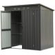 ToolCat 5 ft. W x 3 ft. D Outdoor Metal Tool Storage Shed with Sloping Roof, Steel Frame and Lockable Door, Black (15 sq. ft.) NGG-46-HY