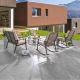 TOP HOME SPACE 8-Piece Metal Patio Conversation Set with Khaki Cushions TP00222-003X2-K