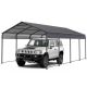 unique choice 12 ft. x 20 ft. Outdoor Galvanized Steel Carport Roof, Car Tent Outdoor Storage Shed for Car, Boats and Truck, Gray HDQCP1220
