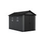 Keter Newton Plus 7.5 ft. W x 11 ft. D Durable Resin Plastic Storage Shed with Floor Graphite 70 sq. ft. 260209