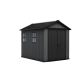 Keter Newton Plus 7.5 ft. W x 9 ft. D Durable Resin Plastic Storage Shed with Floor Graphite 55 sq. ft. 260208