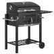 moda furnishings 21 in. Charcoal Grill in Black with Side Table DJ-W2225P174313
