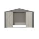 Siavonce 10 ft. W x 8 ft. D Outdoor Storage Shed, All Weather Metal Sheds with Lockable Doors, Tool Shed, Grey, 80 sq. ft. XMJ-S00027