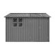 Tatayosi 6 ft. W x 8 ft. D Metal Garden Sheds Outdoor Storage Sheds with Window, Grey, 48 sq. ft. P-DJ-0S00062