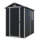 Tatayosi 4 ft. W x 6 ft. D Outdoor Storage Black Plastic Shed with Window-Perfect to Store Patio Furniture, Black, 24 sq. ft. P-DJ-0S00042