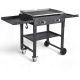 GASONE 2 Burner Flat Top Portable Propane Grill 28 in. with Foldable Legs in Black B-7020