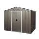 Siavonce 8 ft. x 6 ft. Metal Storage Shed with Outdoor Floor Base Gray, 39.41 sq. ft. XMJ-P146752