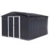 Siavonce 10 ft. x 12 ft. Metal Garden Sheds Outdoor Storage Sheds Dark-Grey, 111.33 sq. ft. XMJ-S00036