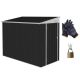 Siavonce 4 ft. x 8 ft. Metal Outdoor Storage Shed Garden Tool Storage Shed with Lockable Door and 2 Air Vents, 32.91 sq. ft. XMJ-P174115