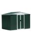 Siavonce 8 ft. x 6 ft. Outdoor Storage Garden Shed Apex Roof Green with Aluminum Alloy Frame and Sliding Door, 48.69 sq. ft. XMJ-S00002