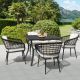 Nuu Garden Black 5-Piece Aluminum Patio Outdoor Dining Set for 4 people with 1.97 in. Thick Beige Cushions SD153-202A