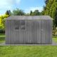 Boosicavelly 10 ft. W x 8 ft. D Metal Shed with Single Door, Window and Vents in Gray (80 sq. ft.) BOSTSTG11GR