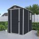 Boosicavelly 4 ft. W x 6 ft. D Black Plastic Shed with Window and Lockable Door and Vents (24 sq. ft.) BOWWCSTG28B
