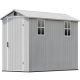 Patiowell 4 ft. W x 8 ft. D Plastic Outdoor Storage Shed with Floor, White (30.2 sq. ft.) PAPS4363