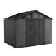 Keter Stronghold 2.0 10 ft. W x 8 ft. D Durable Resin Plastic Storage Shed with Flooring Grey 74 sq. ft. 259302