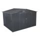 Unbranded 10 ft. W x 10 ft. D Outdoor Metal Storage Shed with Lockable Door Vent for Backyard Coverage Area 100 sq. ft. Black Q16501