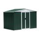 Unbranded 8 ft. W x 6 ft. D Outdoor Storage Garden Metal Shed Apex Roof Green with Aluminum Frame（48 sq. ft.） JY-W2794S00002