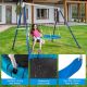 GOGEXX Outdoor Playground Metal Swing Set with 2 Seats for Kids ME-TBT-M481