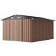 Sizzim 10 ft. W x 12 ft. D Metal Storage Shed with Double Door, Locks, Air Vents (115 Sq. Ft.) SM-IS410BR02