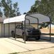 VEIKOUS 10 ft. W x 15 ft. D Carport Steel Car Canopy and Shelter, White PG0216-01CW-2