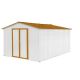 Unbranded 10 ft. W x 12 ft. D White Outdoor Storage Sheds, Metal Garden Sheds 120 sq. ft. LV-230