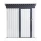 Unbranded Gray, White 5 ft. W x 3 ft. D Metal Garden Storage Shed Outdoor Rainproof Tools House with Hinge Door (15 Sq. Ft.) jk-72