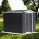 Unbranded 6 ft.W x 9 ft.D Outdoor Metal Steel Waterproof Shed Bike Storage Garden Aluminum Alloy FrameShed in Gray(54 sq. ft.) XJ-W2794S00003