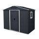 Tenleaf 8 ft. W x 4 ft. D Black Metal Shed with Window and Metal Foundation (32 sq. ft.) FCBF14-300