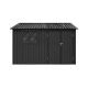Unbranded 6 ft. x 8 ft. Black Outdoor Metal Garden Storage Shed with window for Garden, Lawn (48 sq. ft.) OUT-D-518