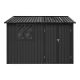 JimsMaison 8 ft. W x 6 ft. D Black Metal Shed with Window and Vents (48 Sq. Ft.) JMSTSTG07B