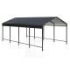 VIWAT 12 ft. W x 20 ft. D Metal Carport with Enhanced Base Outdoor Heavy Duty Garage Galvanized , Car Canopy and Shelter MCR-M2012-DG-1