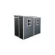 Unbranded 8 ft. W x 4 ft. D Dark Gray Outdoor Storage Shed with Lockable Door, Resin Garden Shed with 2-Windows (32 sq. ft.) LV-277