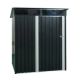 Unbranded 5 ft. x 3 ft. Black Outdoor Metal Storage Shed with Transparent Endurance Plate and Window for Garden, Lawn (15 Sq. Ft.) OUT-D-530