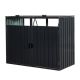 Unbranded 5.2 ft. W x 2.6 ft. D Charcoal Garbage Bin Shed Stores 2 Trash Cans for Garbage Storage, Garden Bin Shed (13.52 sq. ft.) LV-298